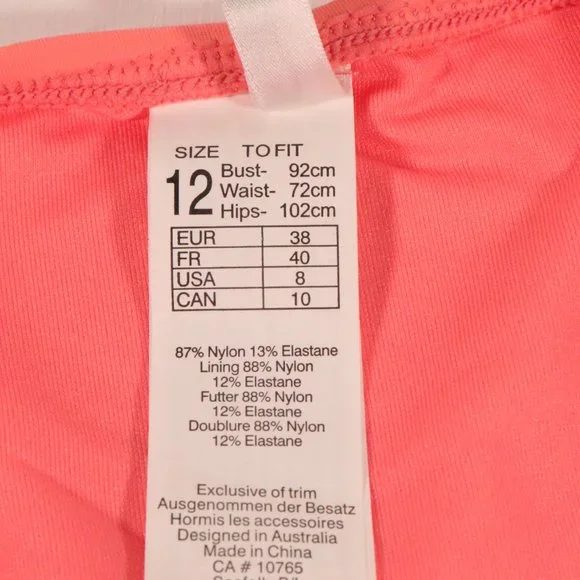 NWT Seafolly Active Multi Strap Hipster in Peach - Picture 13 of 14